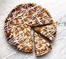 Bakewell tart with two slices cut out