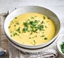 Carrot and parsnip soup in a bowl