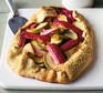 Rhubarb, ginger & apple scrunch pie